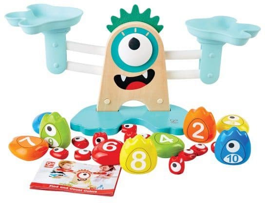 HAPE Monster-Waage Bunt Lernspielzeug für Kinder ab 3 Jahren