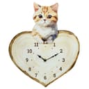 abc HOME Wanduhr Katze Quarzuhrwerk batteriebetrieben Bild 2