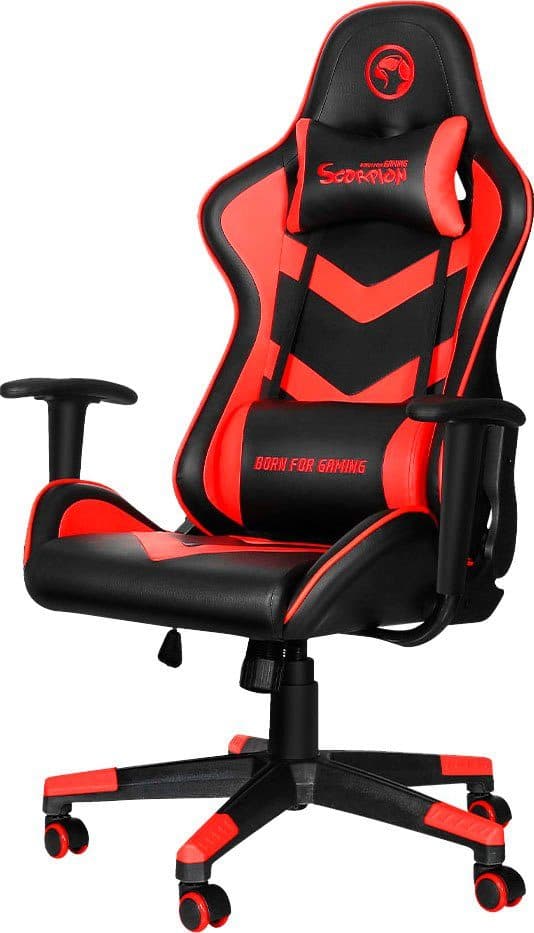 MARVO Gaming-Stuhl CH-106 Ergonomisch Höhenverstellbar Schwarz/Rot - Bild 2