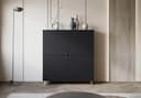 HOME AFFAIRE Highboard Phuket Schwarz/Gold Modern Bild 2