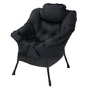 ML-DESIGN Loungesessel Schwarz mit Kopfkissen und Seitentasche Bild 2