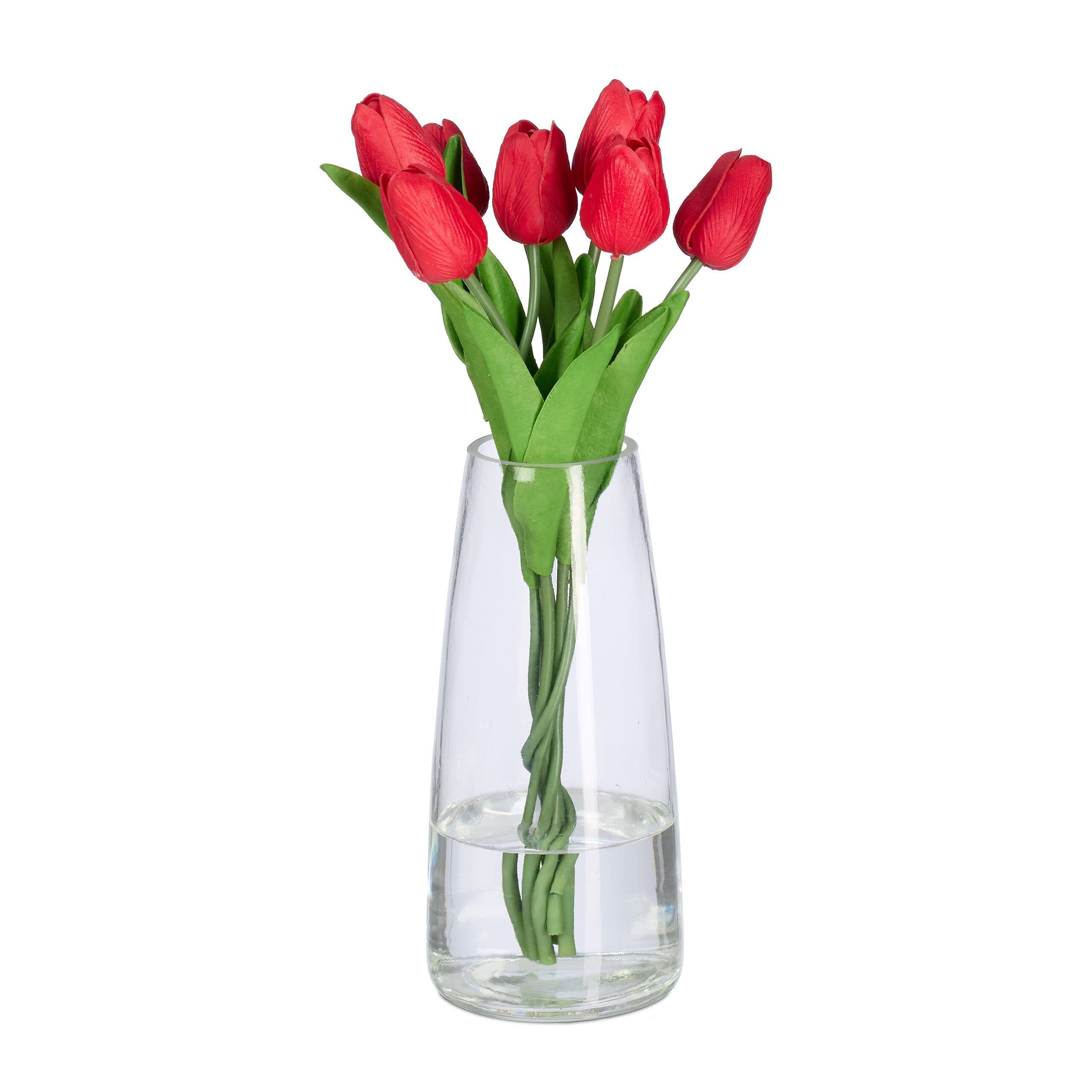 relaxdays Dekovase Vase aus Glas transparent - Bild 2