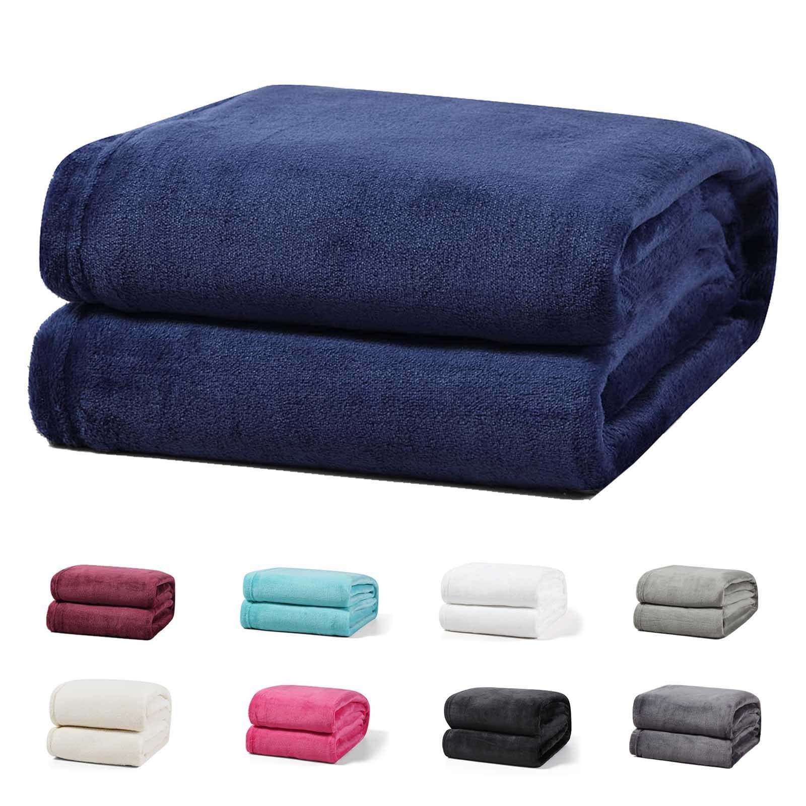 Buymax Wohndecke Luxury Kuscheldecke Dunkelblau Fleece