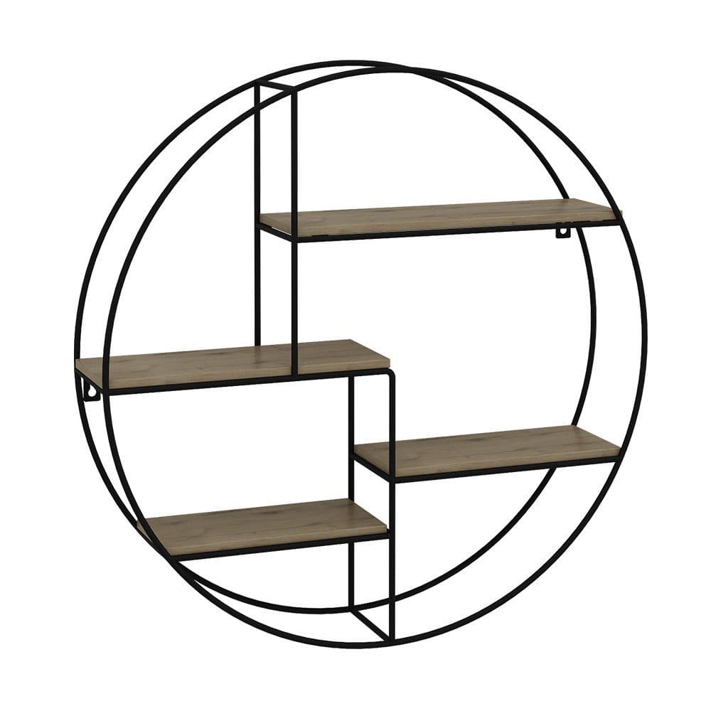 Vicco Wandregal Fyrk Industriestil Schwarz Metall - Bild 2