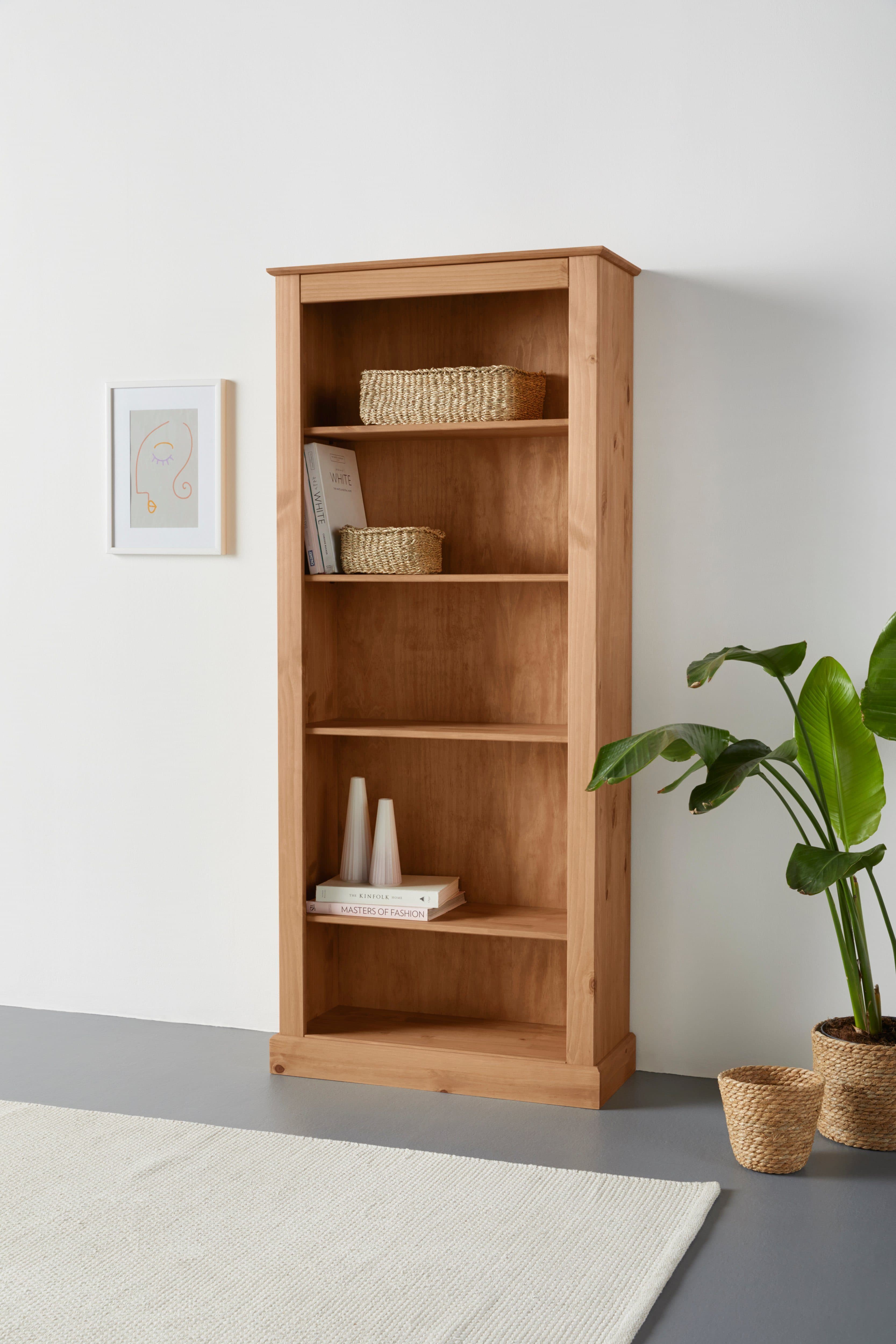 OTTO HOME Liotta Bücherregal Massivholz Beige Natur Gewachst - Bild 2
