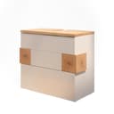 Vicco Waschbeckenunterschrank Eden Weiß Artisan-Eiche 2 Schubladen Bild 2