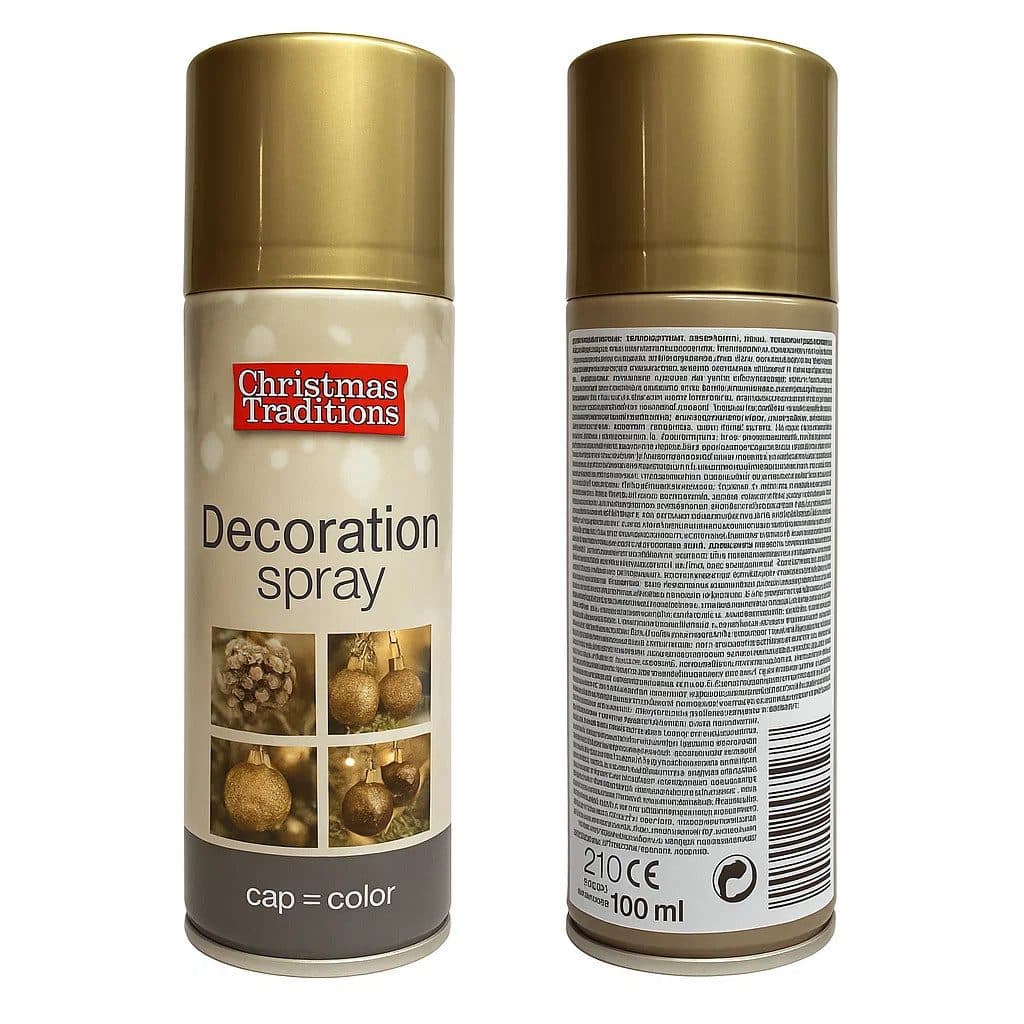 Goodmark Streudeko Deko-Spray Gold 100ml für Weihnachtsdeko - Bild 2