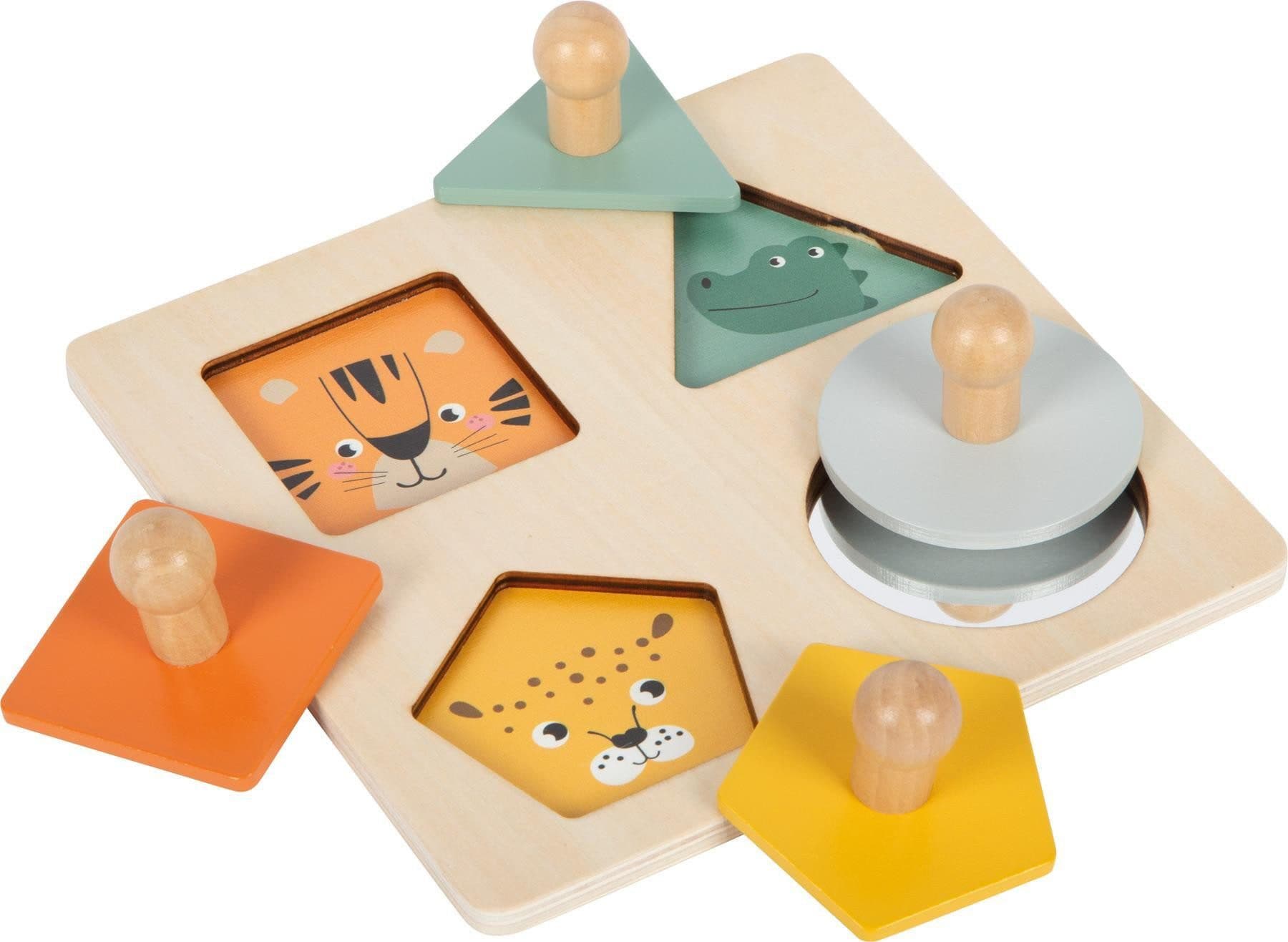 Small Foot Montessori Setzpuzzle Formen und Motive Bunt