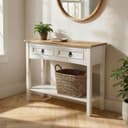 CARO-Möbel Konsolentisch CAMPO Kiefer massiv Mexiko Stil weiß/braun Bild 2