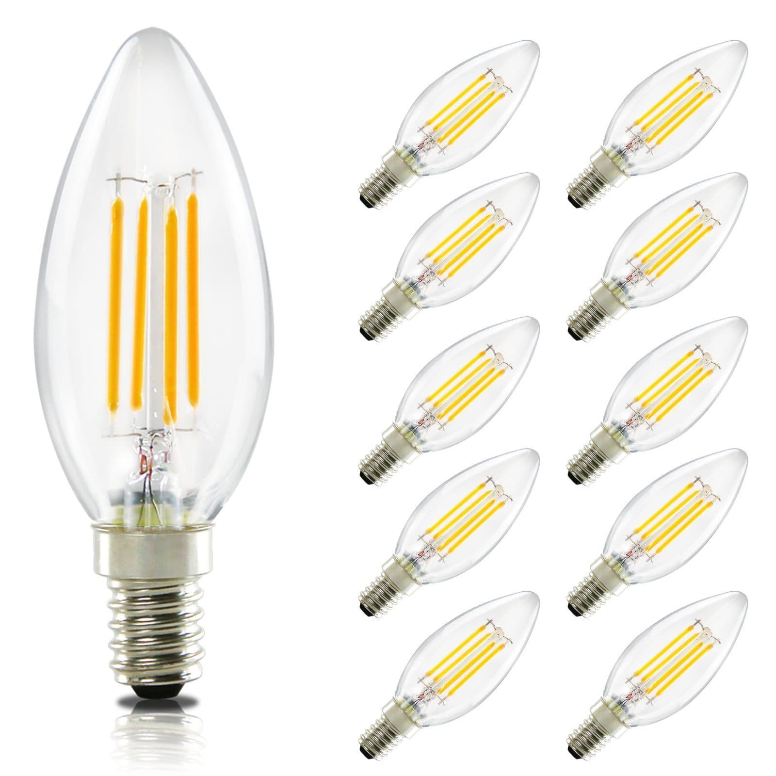 ZMH LED-Leuchtmittel E14 Glühbirne Warmweiß 4W 2700K Filament Retro - Bild 2