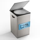 NewHabitat Wäschekorb mit Deckel 70L Grau Bild 2
