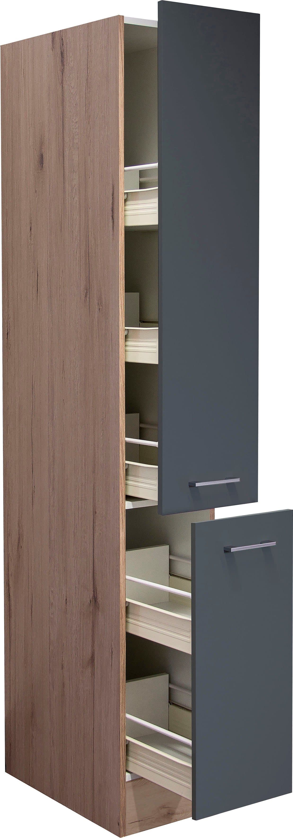 FLEX-WELL Apothekerschrank Morena Grau Eiche 5 Ablagen - Bild 2