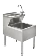 GastroHero Handwaschbecken mit Ausgussbecken und Mischbatterie - Edelstahl Bild 2