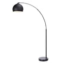 Teamson Home Bogenlampe Gebogene Stehlampe Metall Glockenschirm Schwarz Bild 2