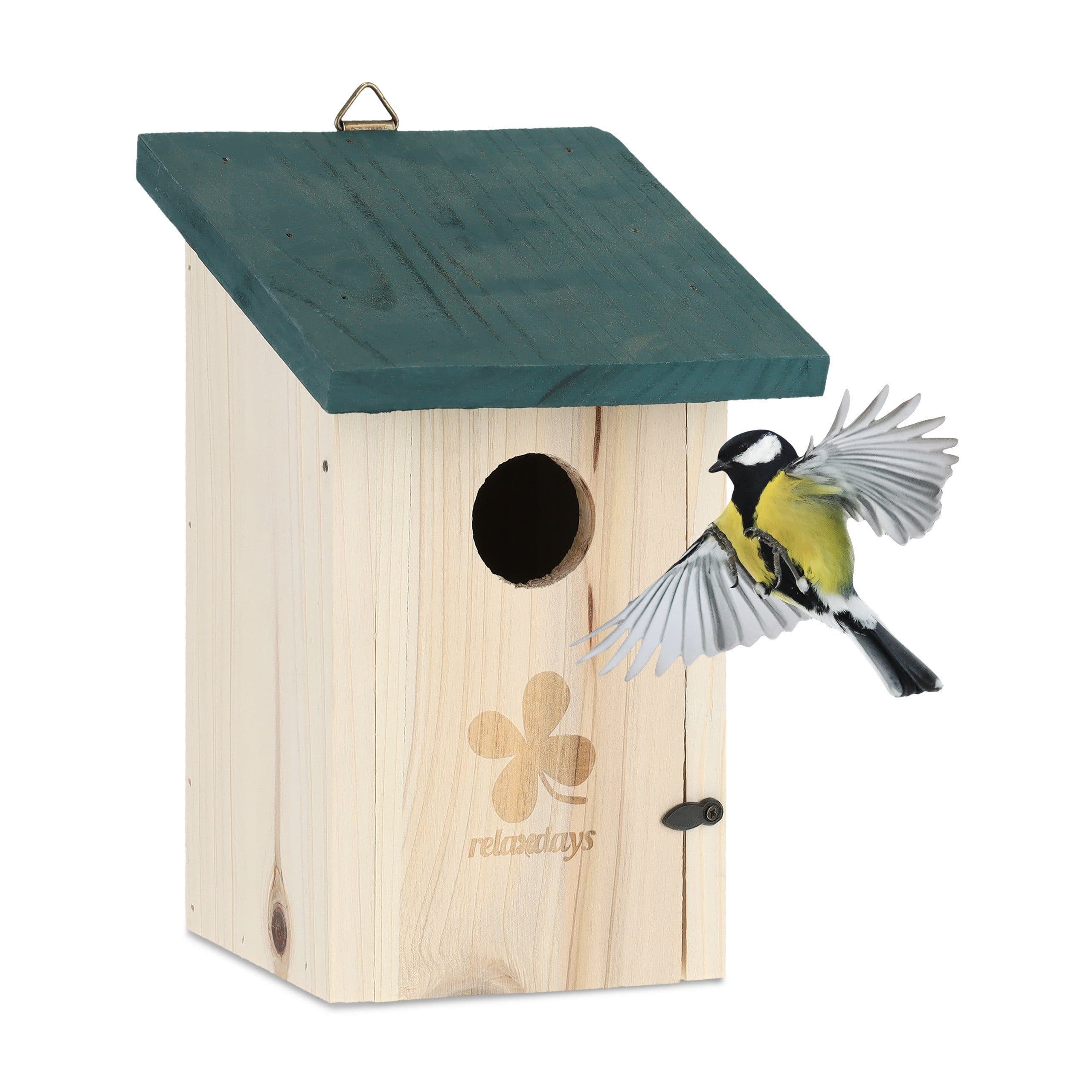 relaxdays Vogelhaus Nistkasten Grün Tannenholz - Bild 2