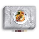 Vivi Idee Platzset Silber Kunstleder 4er Set abwischbar Bild 2