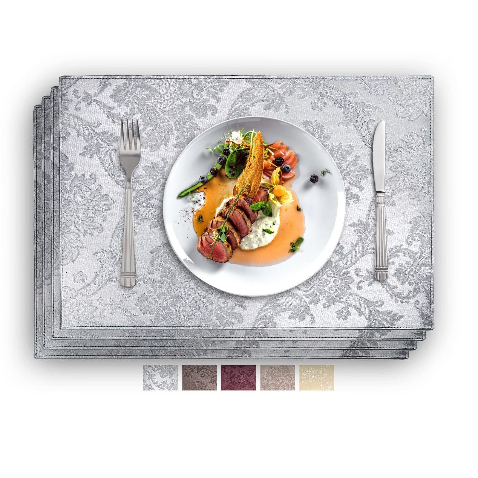 Vivi Idee Platzset Silber Kunstleder 4er Set abwischbar - Bild 2