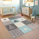 PACO HOME Cosmo 340 Kinderteppich Blau Kurzflor Motiv Bild 2