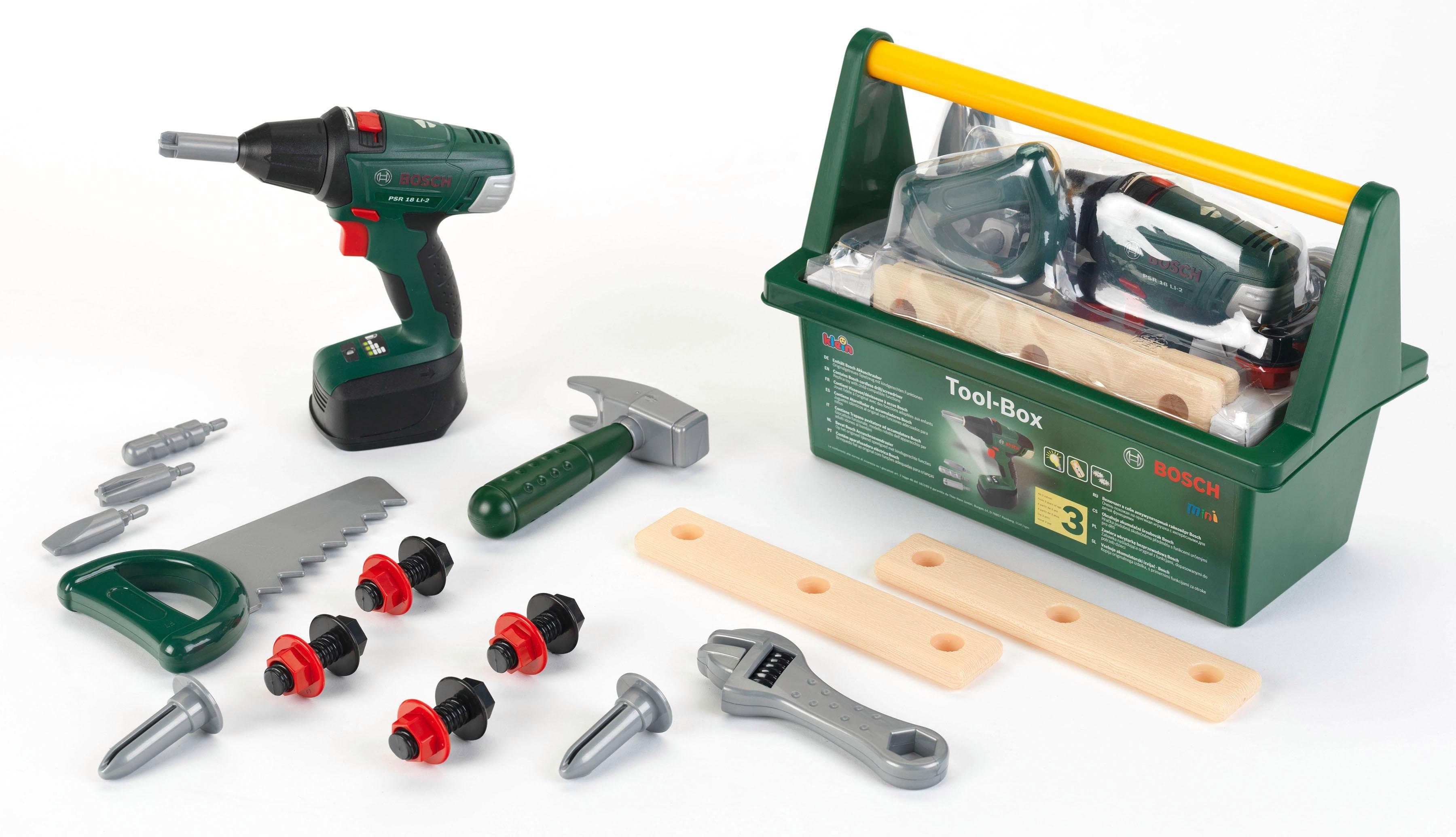 Klein Spielwerkzeugkoffer Bosch Werkzeug-Box Grün - Bild 2