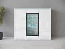 Highboard HOME AFFAIRE Vera Weiß Hochglanz mit 4 Türen und 9 Fächern Bild 2