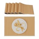 relaxdays Platzset Tischset 6er Set Bambus Natur Bild 2