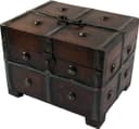Guru-Shop Aufbewahrungsdose Kleine Schatztruhe Braun Holz Bild 2