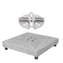 doppler Granit Schirmständer 140kg mit Rollen und Adapter Bild 2