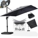 PURPLE LEAMP Sonnenschirm Grau 360° Rotation UV50+ Bild 2