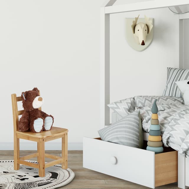 Natürlicher Holz-Kinderstuhl im RUSTICO Design