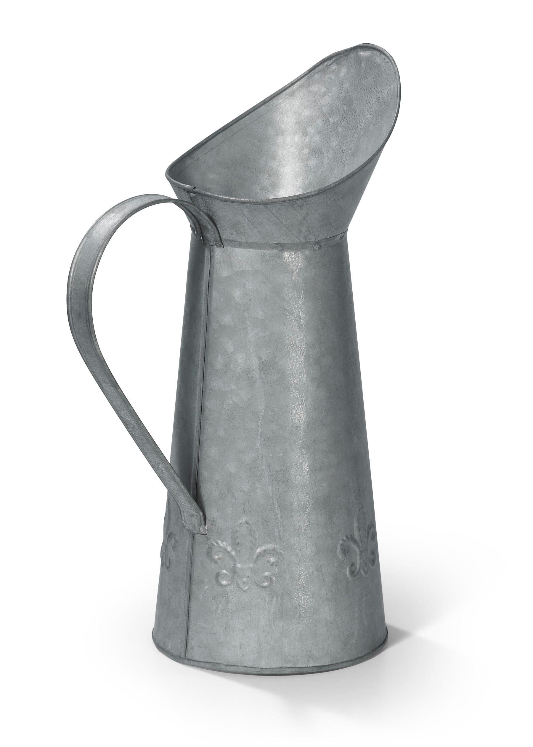 Moritz Blumentopf Metallkanne Zinkkrug silber zink IO-13-LG