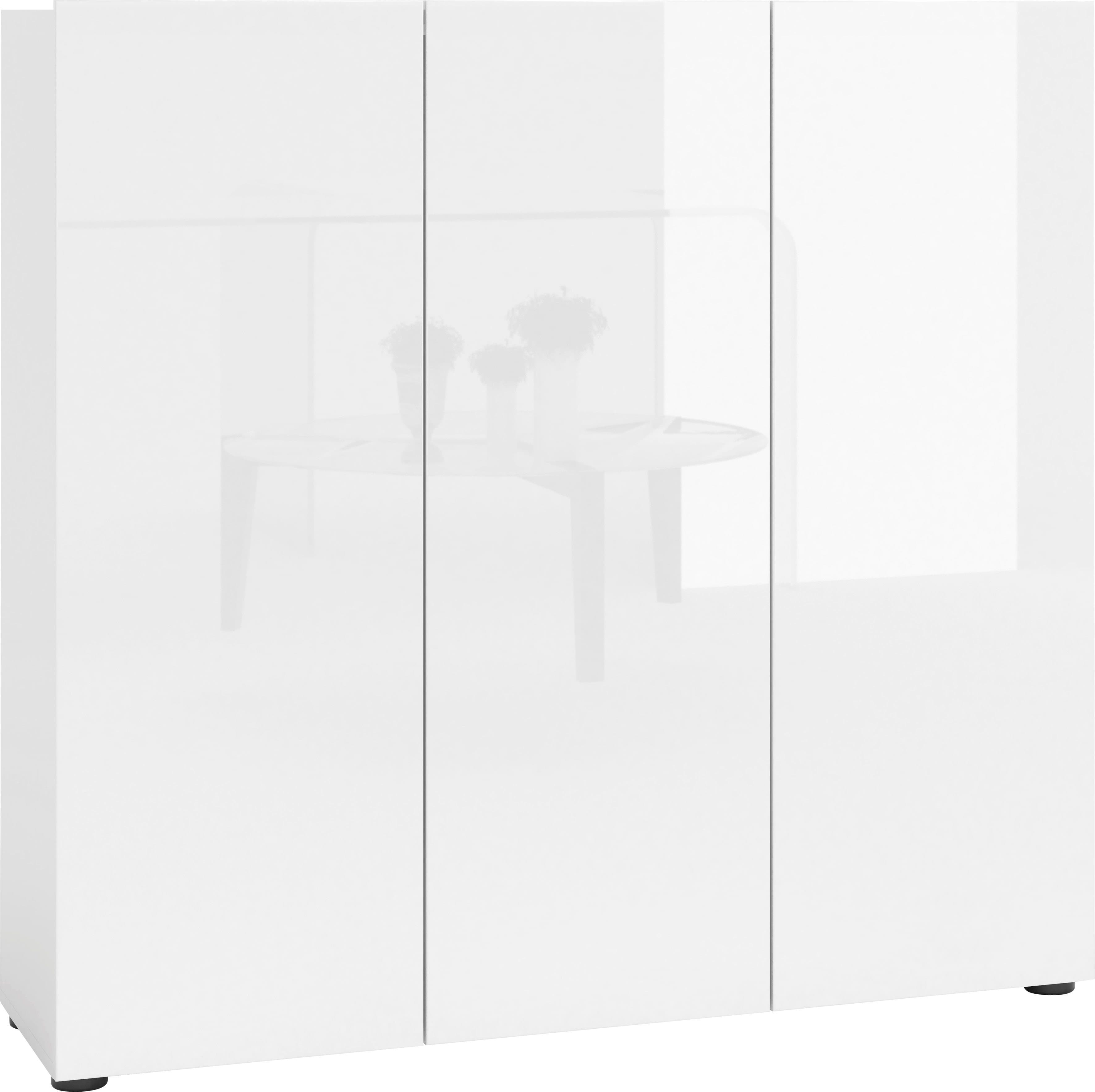 HOME AFFAIRE Schuhschrank MISTER Weiß Hochglanz 12 Fächer - Bild 2