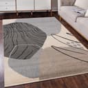 Mazovia Designteppich Modern Kurzflor Beige Grau Japandi Bild 2