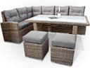 Ragnarök Gartenlounge-Set Wieland L mit ESG-Glas und Polyrattan Bild 2