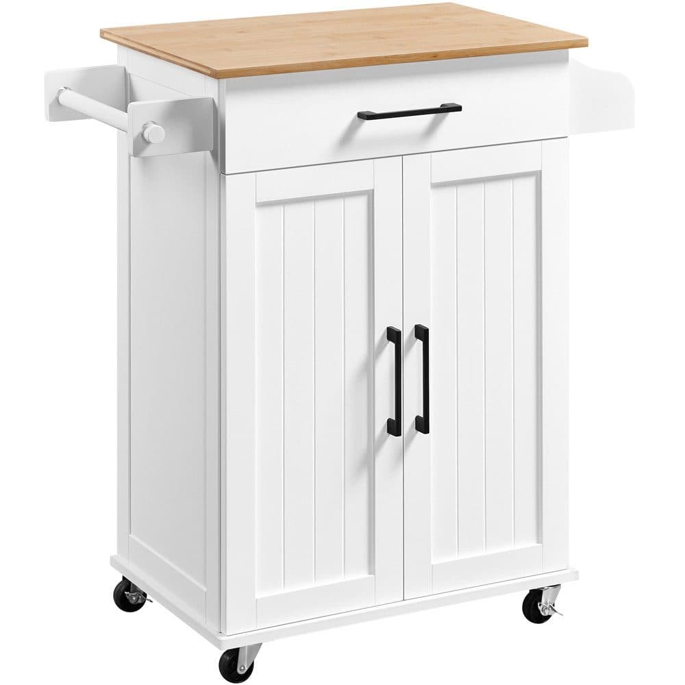 Yaheetech Küchenwagen Weiß mit Schublade & 3 Schrank - Bild 2