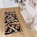Tapiso Läufer DREAM Braun Schwarz Kurzflor Bild 2
