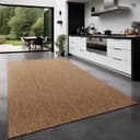 TT Home Teppich Rechteckig Wetterfest Polypropylen Braun Bild 2