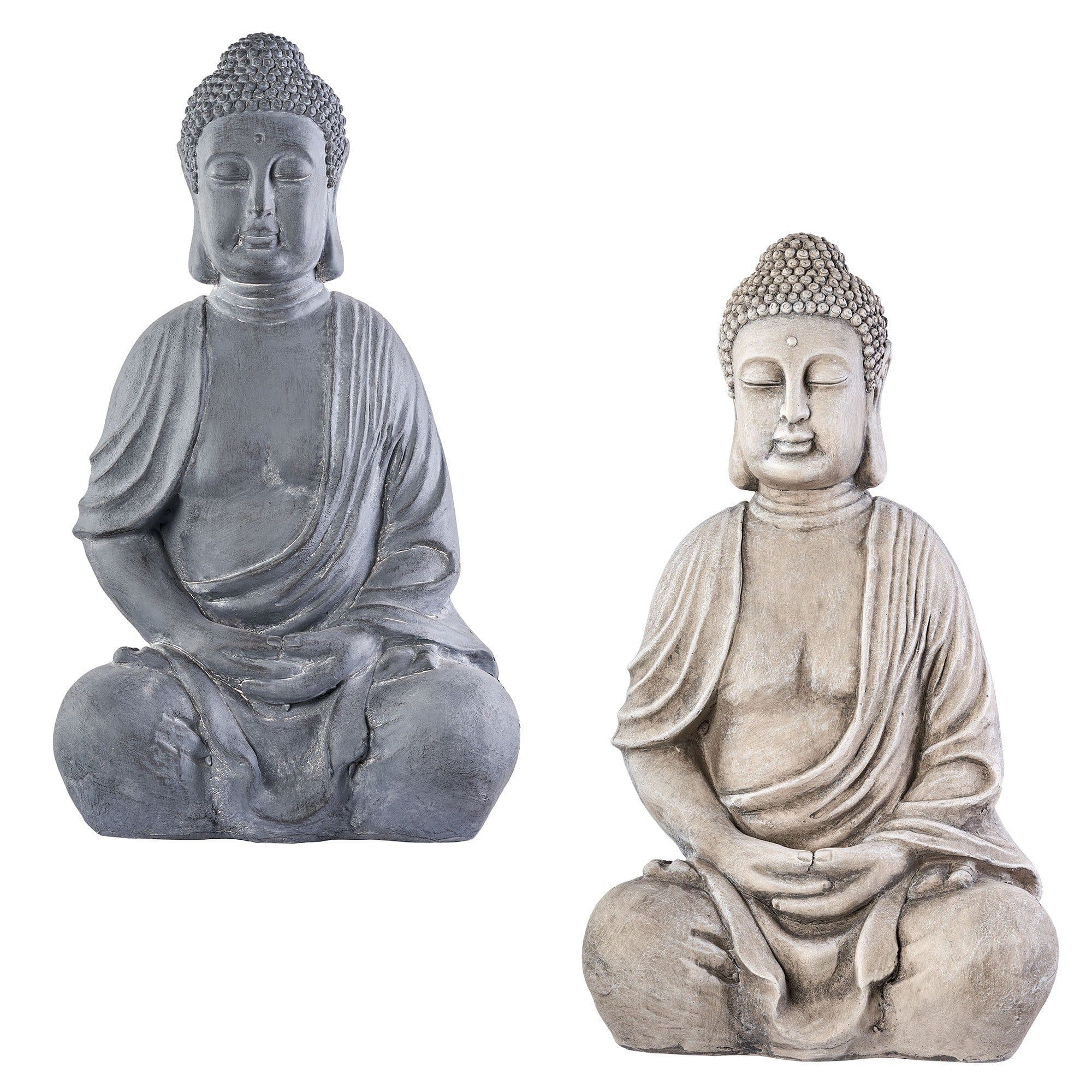 NEUSTEIN Buddhafigur XXXL Steinoptik Grau - Bild 2