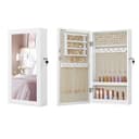 SONGMICS Schmuckschrank Spiegelschrank abschließbar weiß Bild 2