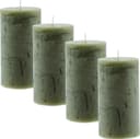 Duftkerze 4er-Pack Uni Grün Rustikal Bild 2