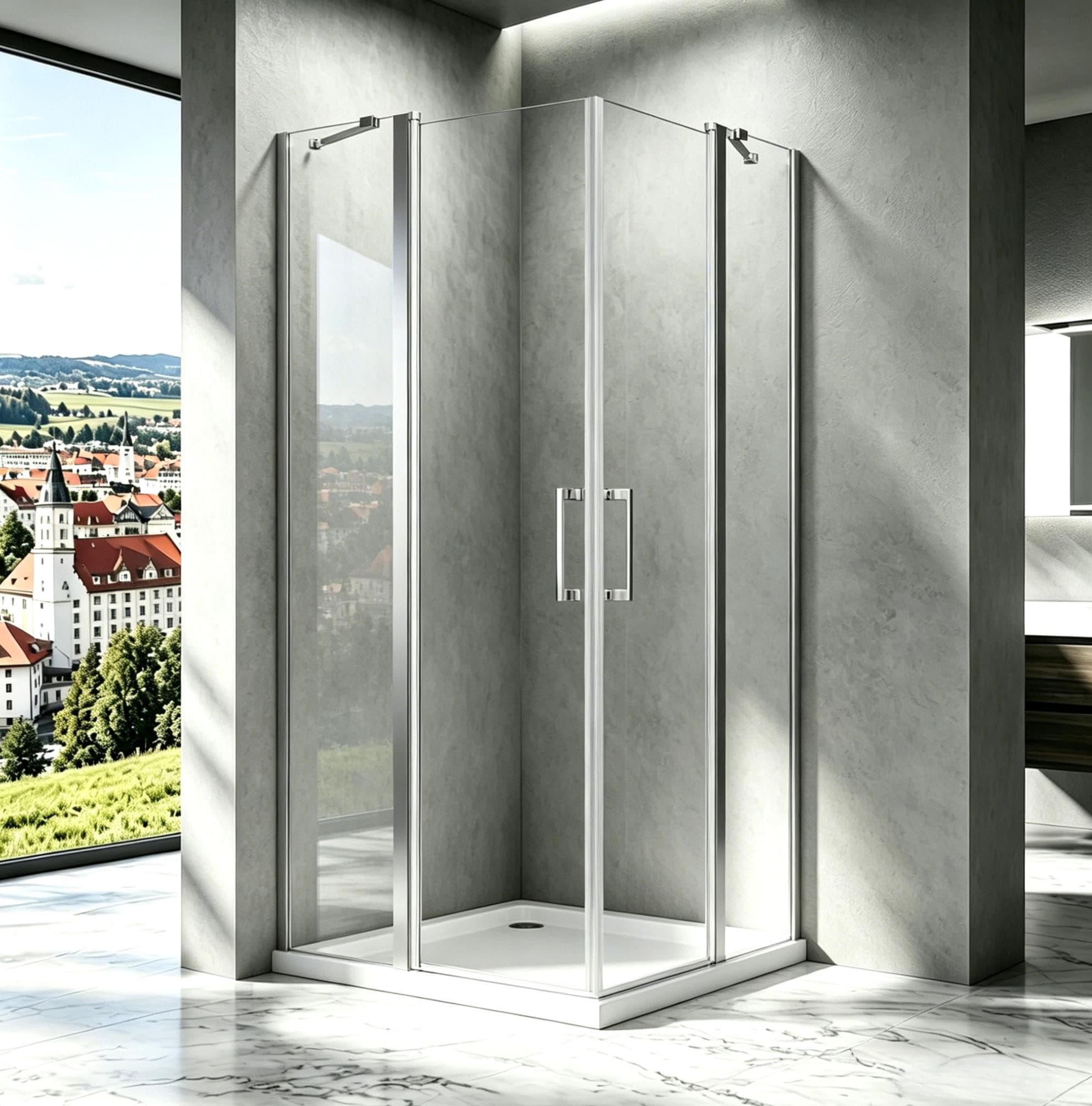 BOROMAL Eckdusche Duschkabine mit Nano-Beschichtung und Sicherheitsglas - Bild 2