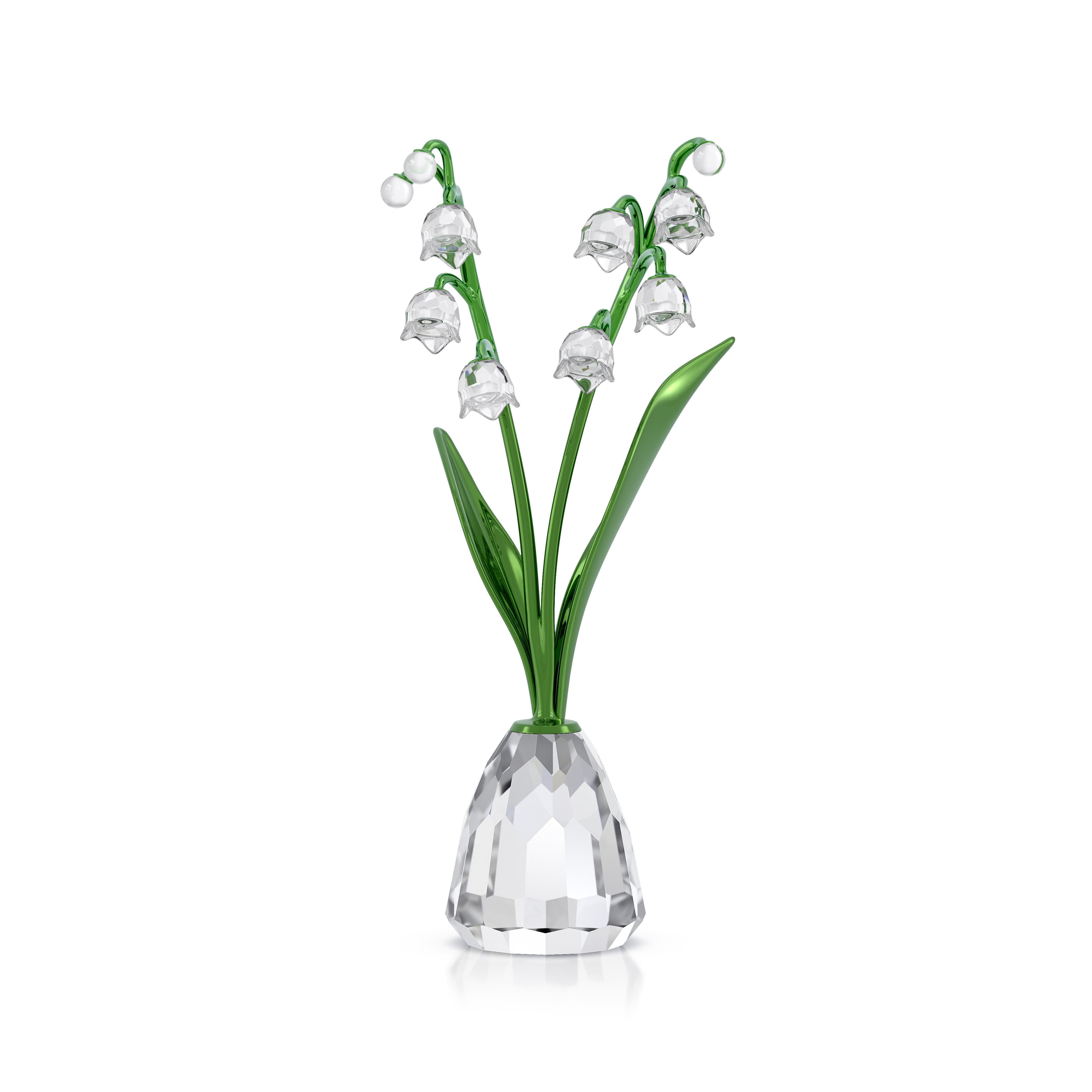 Swarovski Glasblume FLORERE LILY OF THE VALLEY Kristallfigur Grün Transparent