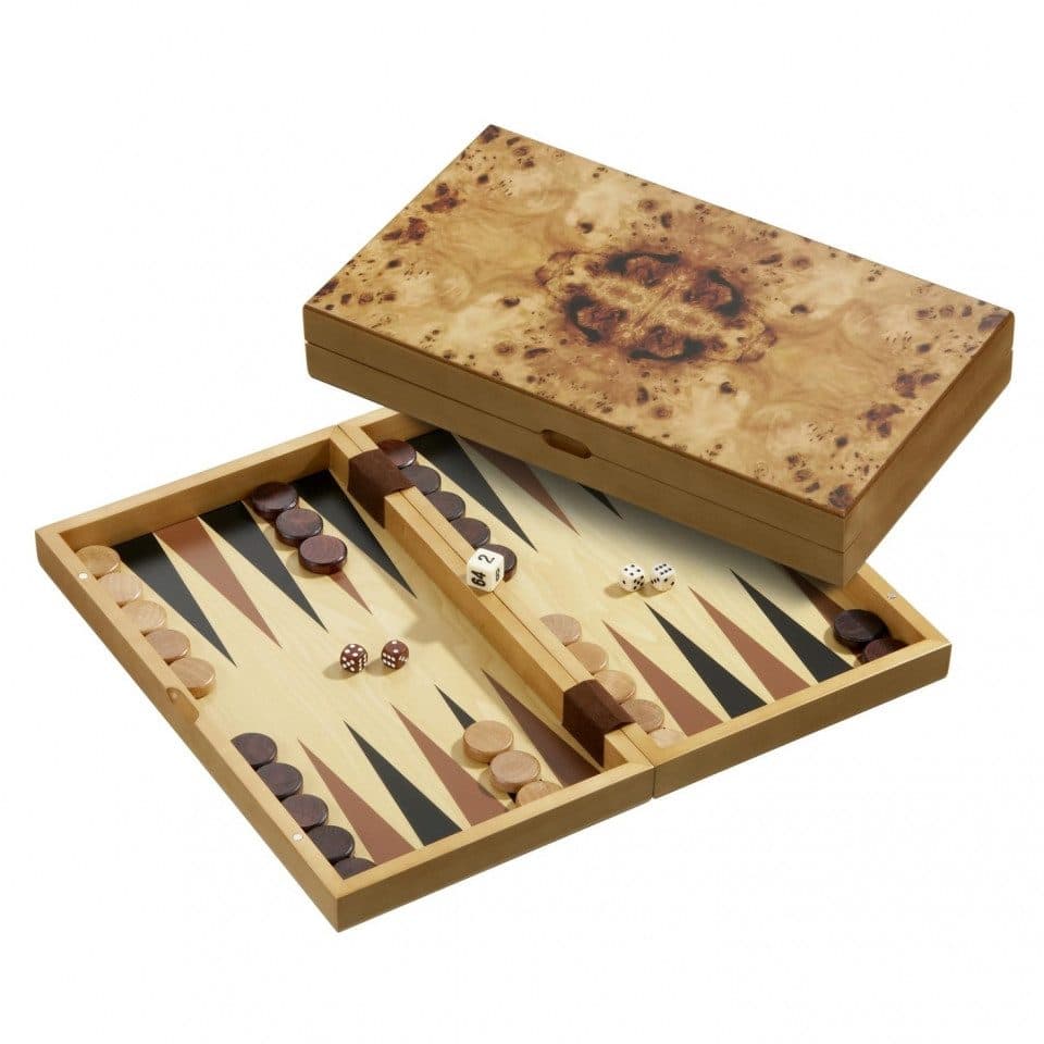 Philos Backgammon Kassette Thalis Holz