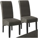 tectake Esszimmerstuhl Küchenstuhl Set 2 St Grau Marmoriert Kunstleder Bild 2