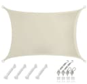 AMANKA Sonnensegel 3x2m Beige mit Befestigungssatz Bild 2