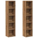 vidaXL CD-Regal 2-tlg. Artisan-Eiche Modern Holzwerkstoff Bild 2