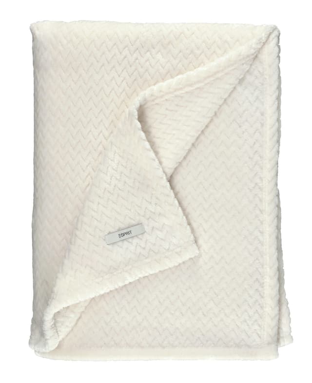 Esprit Wohndecke Kuscheldecke Weiß Fleece-Qualität
