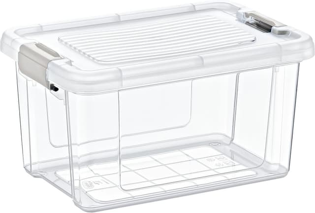 Koopman Kunststoff Aufbewahrungsboxen Set - Transparent, Stapelbar