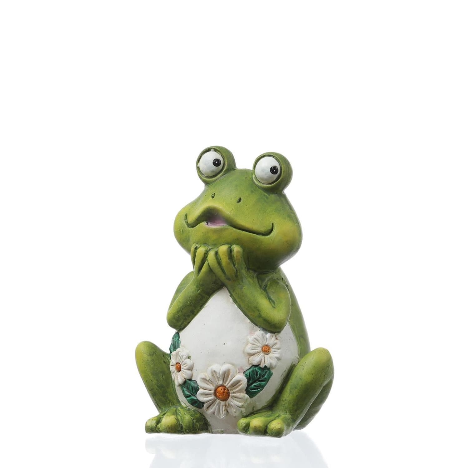 MARELIDA Gartenfigur Frosch Rosie Grün Dekofigur 16cm - Bild 2
