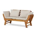 KHG Gartenliege Akazie geölt Daybed Sonnenliege Lounge-Set klappbar Bild 2
