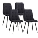 GrandCA HOME Esszimmerstuhl Cord Schwarz 4er Set Bild 2